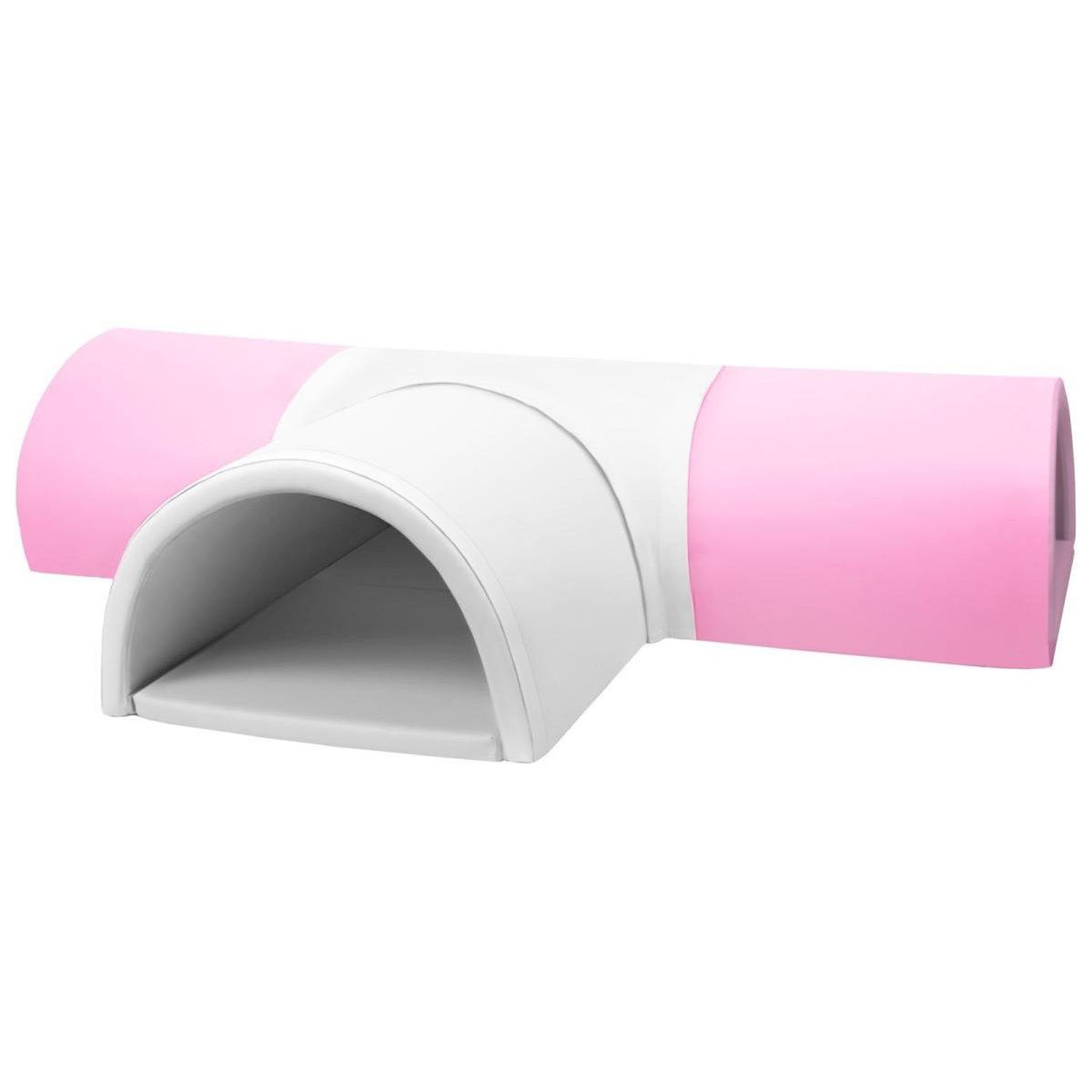 Voir la diapositive 2 : VELINDA Tunnel en T 4 pièces en mousse — blanc, rose (pastel)