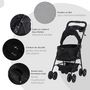 Voir la diapositive 6 : PAWHUT Poussette buggy pliable chien chat panier rangement porte-gobelets tissu 300D Oxford imperméable 4 roues noir