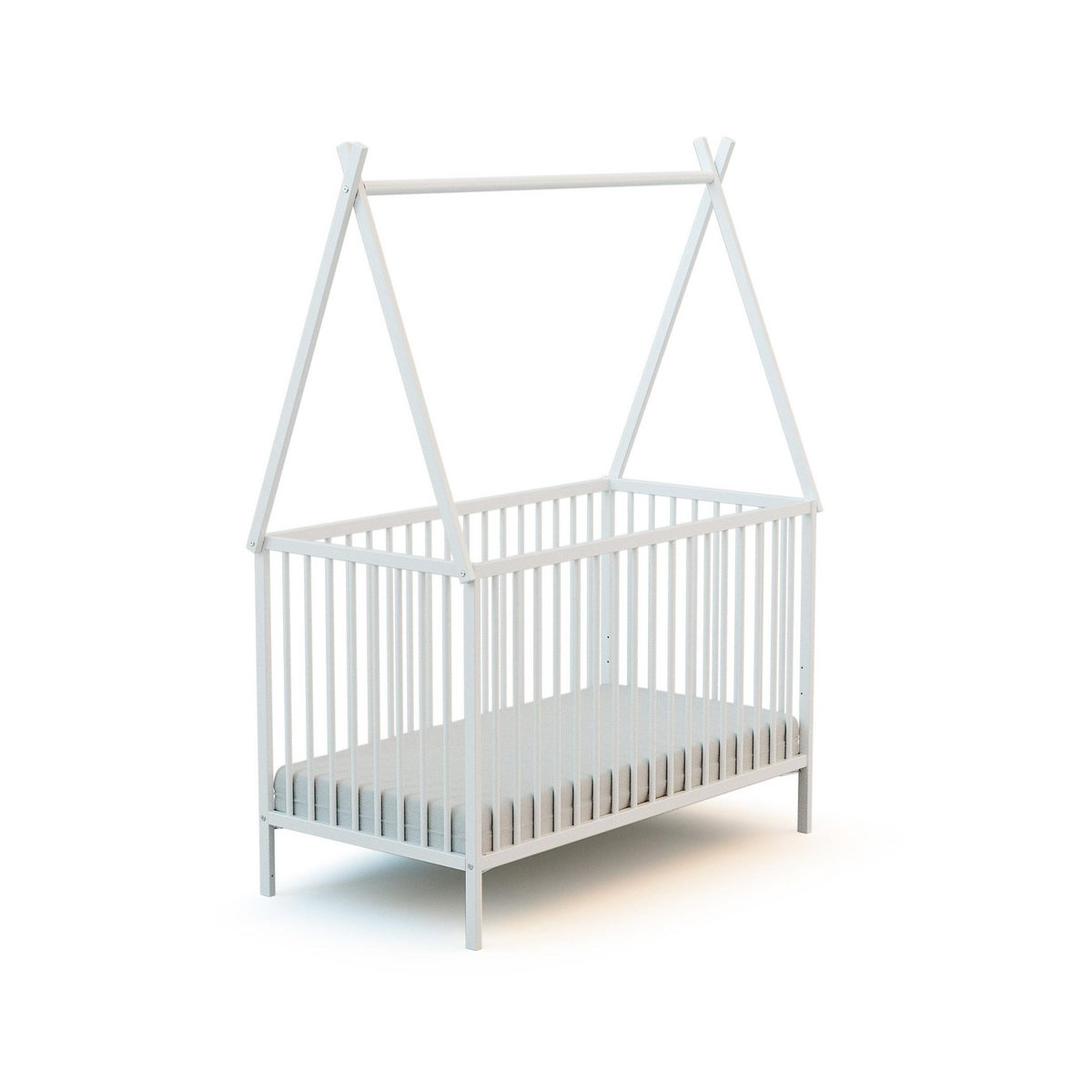 WEBABY Lit tipi 60x120 en bois