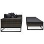 Voir la diapositive 3 : VIDAXL Salon de jardin 5 pcs avec coussins Resine tressee Gris