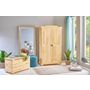 Voir la diapositive 2 : Armoire rustique en pin massif 2 portes  L104cm BASTIAN