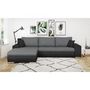 Voir la diapositive 2 : MARKET24 Canapé d'angle convertible et réversible 5 places INDIAN - Tissu gris clair et anthracite