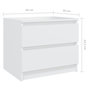 Voir la diapositive 6 : VIDAXL Tables de chevet 2 pcs Blanc 50x39x43,5 cm Agglomere