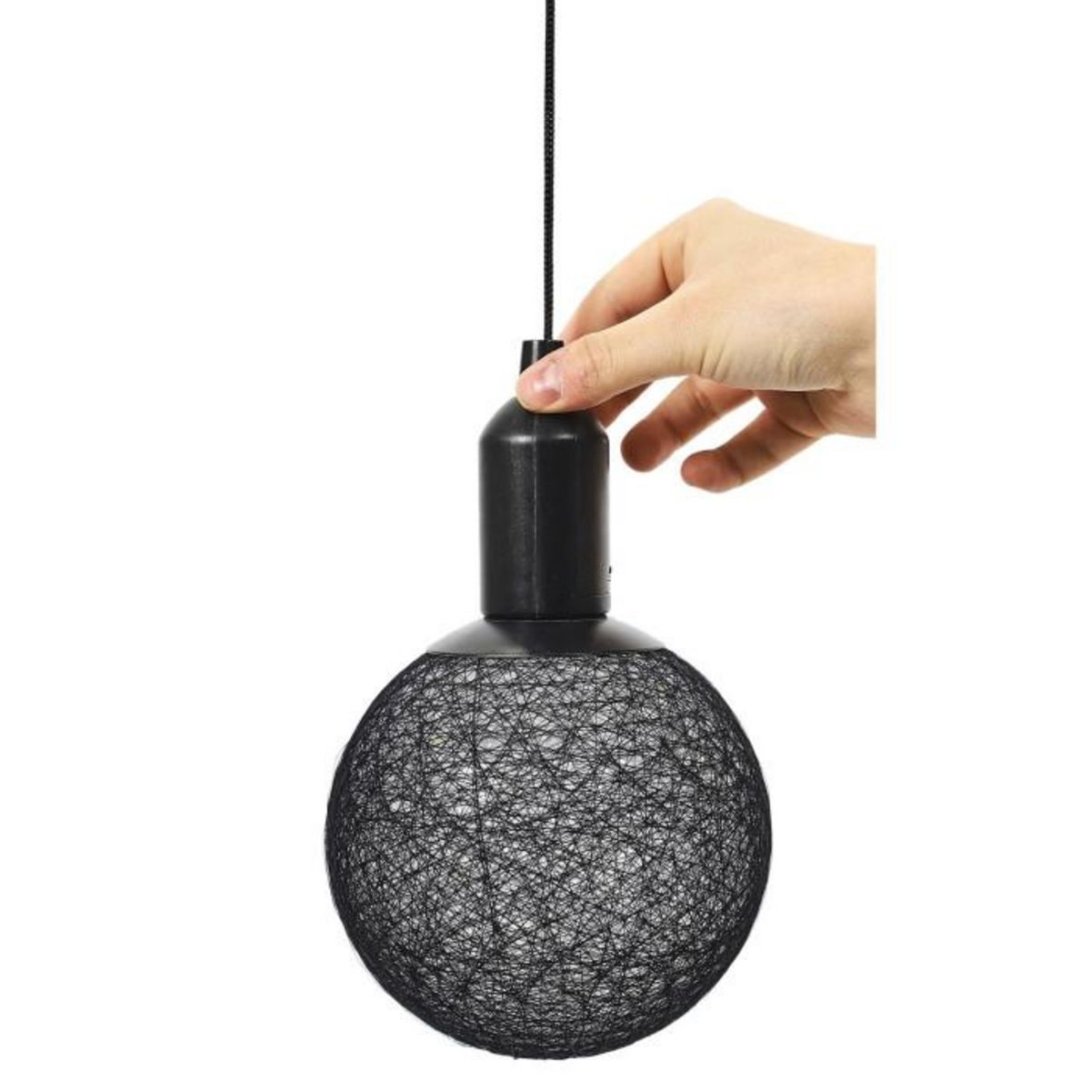 Paris Prix Lampe Suspension à Led  Boule  24cm Noir