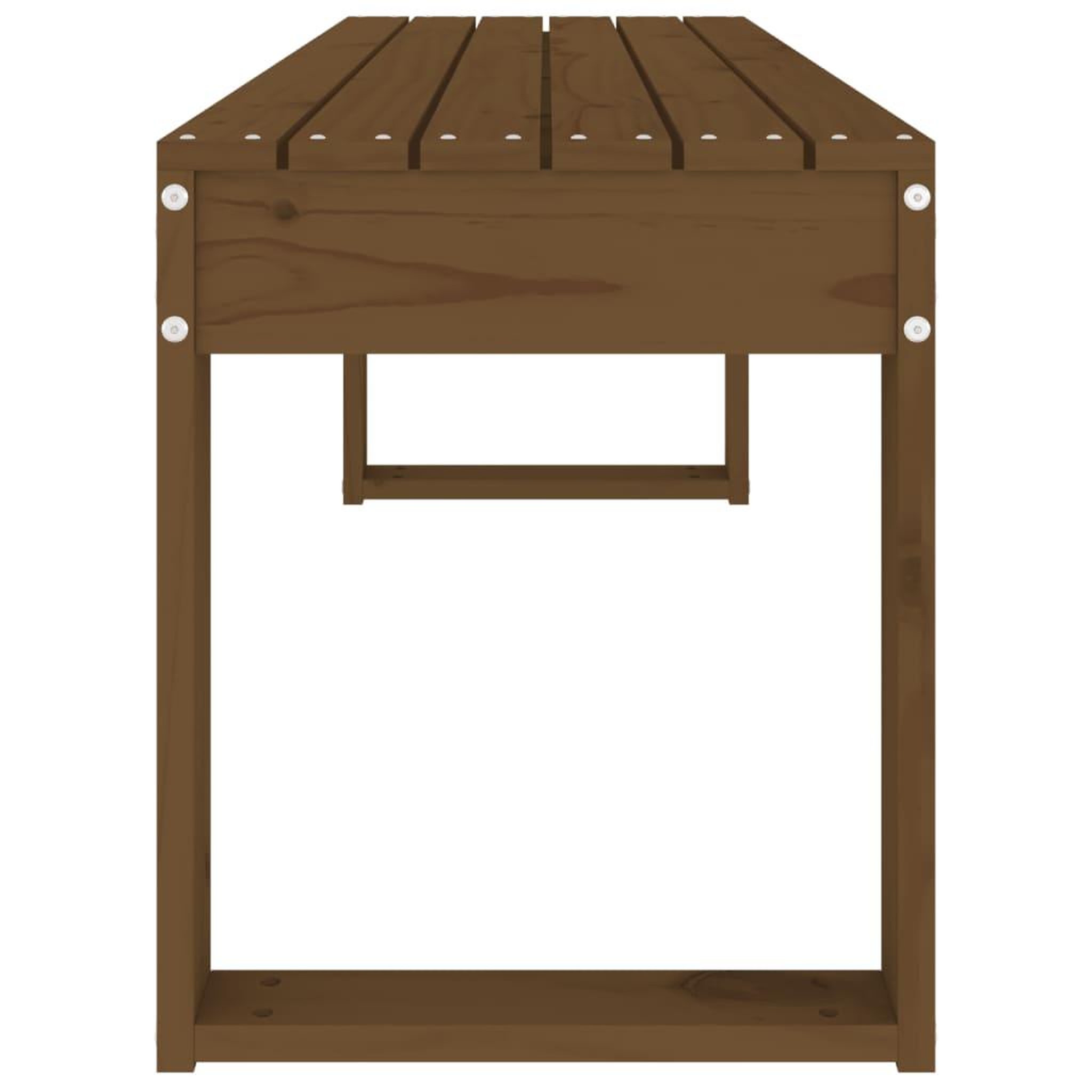 Voir la diapositive 4 : VIDAXL Banc de jardin marron miel 110x38x45 cm bois de pin massif