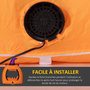 Voir la diapositive 6 : OUTSUNNY Décoration Halloween LED arche de citrouille gonflable H.150 cm orange