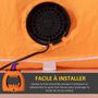 Voir la diapositive 6 : OUTSUNNY Décoration Halloween LED arche de citrouille gonflable H.150 cm orange