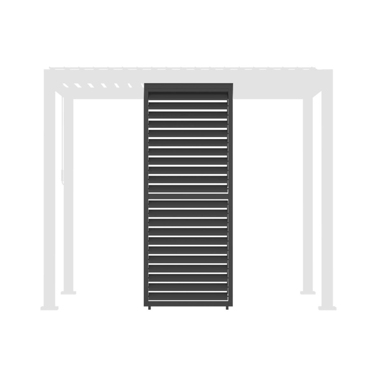 SWEEEK Persienne à lames orientables 100cm pour pergola bioclimatique aluminium 3x3m V2 4x3m 6x3m Triomphe