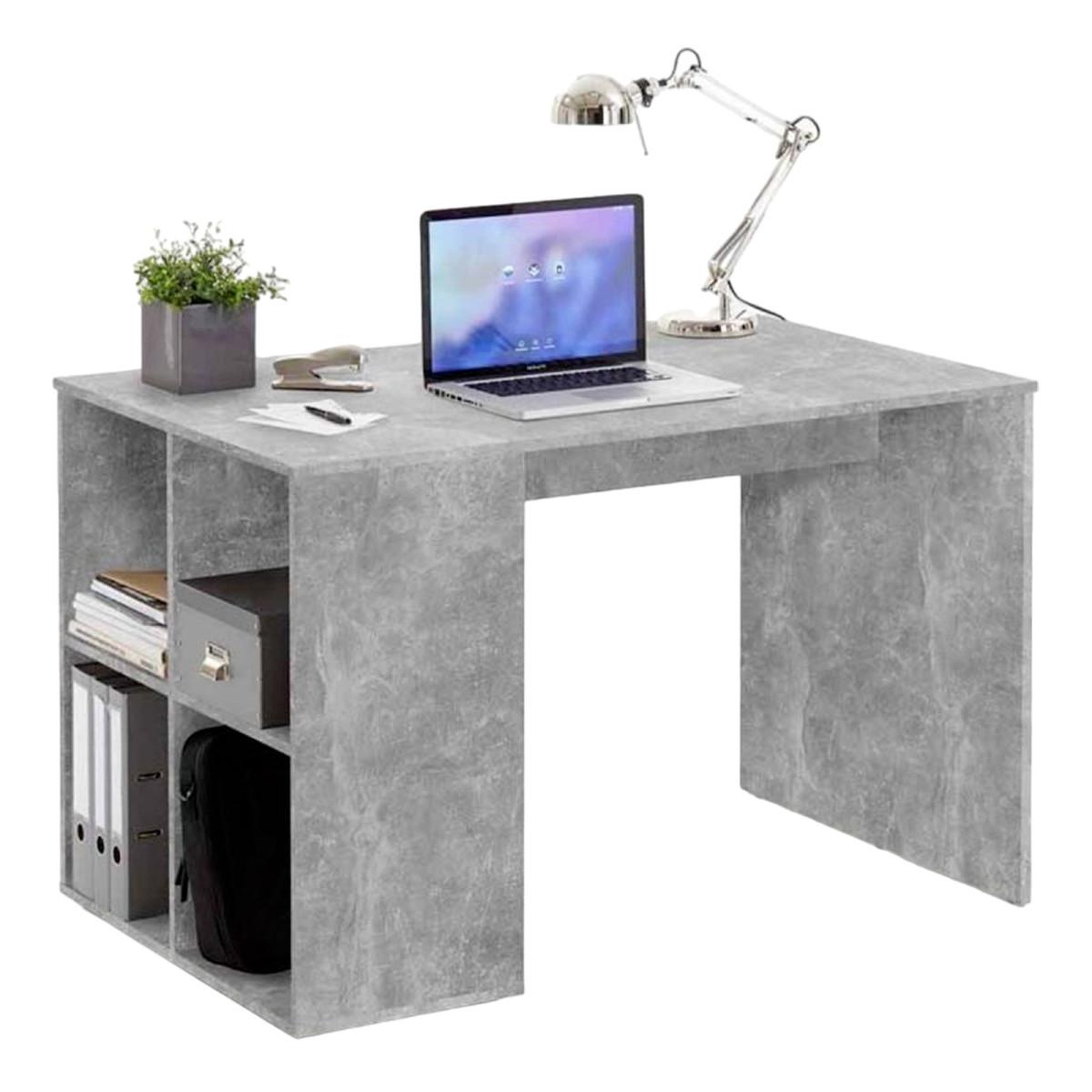 Paris Prix Bureau & étagère design  trent  117cm gris