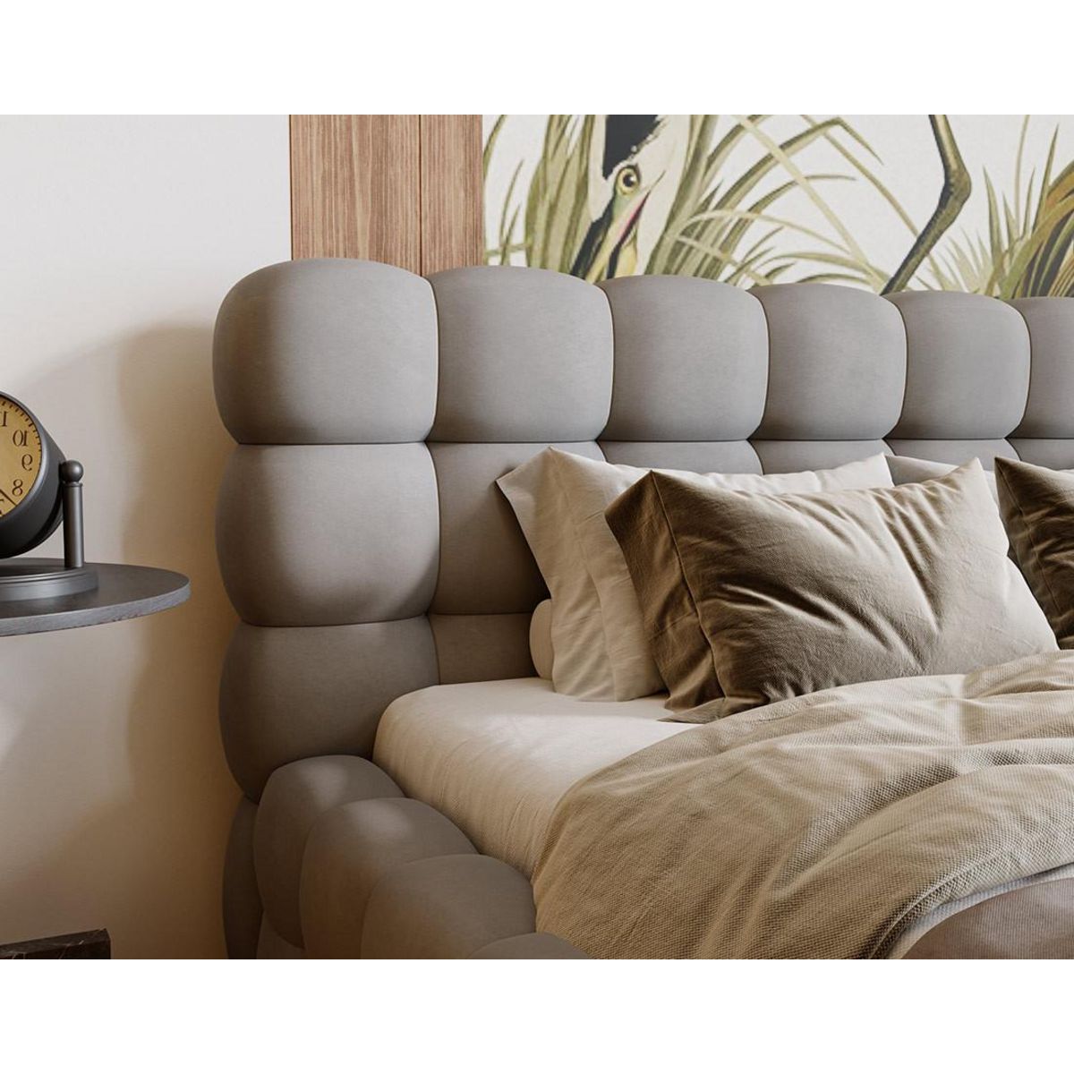 BEST MOBILIER Darling - lit coffre - 180x200 cm - sommier inclus - en velours