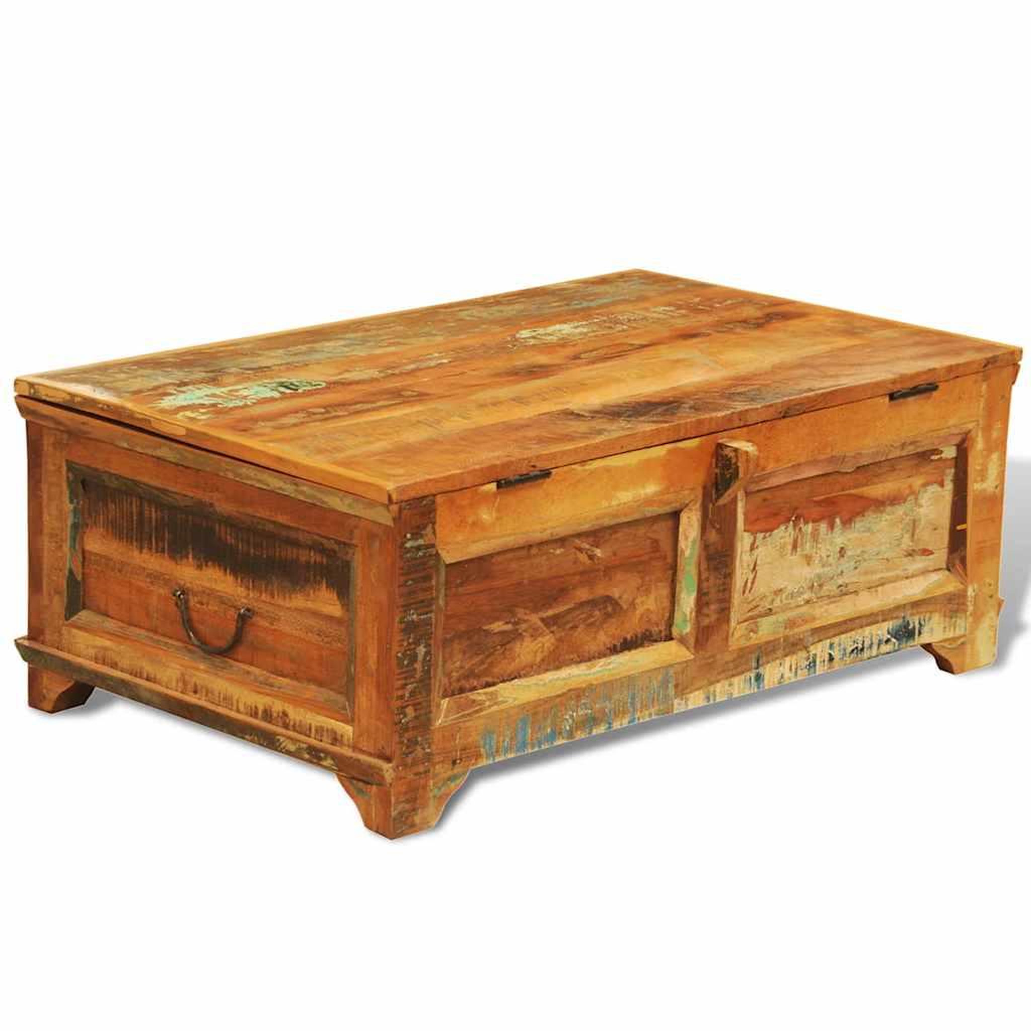 Voir la diapositive 5 : VIDAXL Table basse avec espace de rangement vintage bois recycle