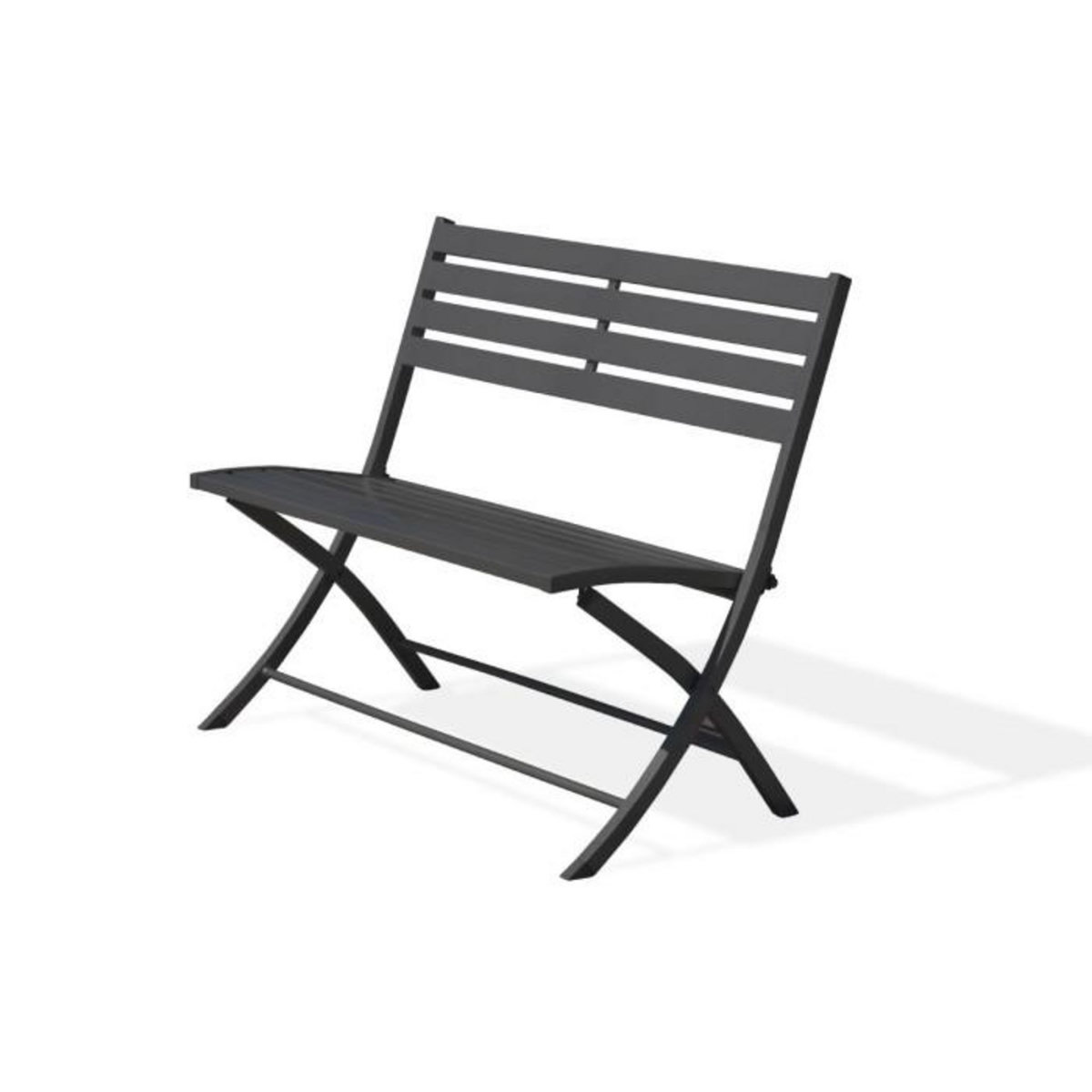 Paris Prix Banc de Jardin Pliant  Marius  95cm Gris Anthracite