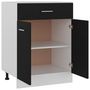 Voir la diapositive 4 : VIDAXL Armoire de plancher a tiroir Noir 60x46x81,5 cm Bois ingenierie