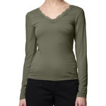 Pieces T Shirt  Femme Pieces Pcbarbera. Coloris disponibles : Vert