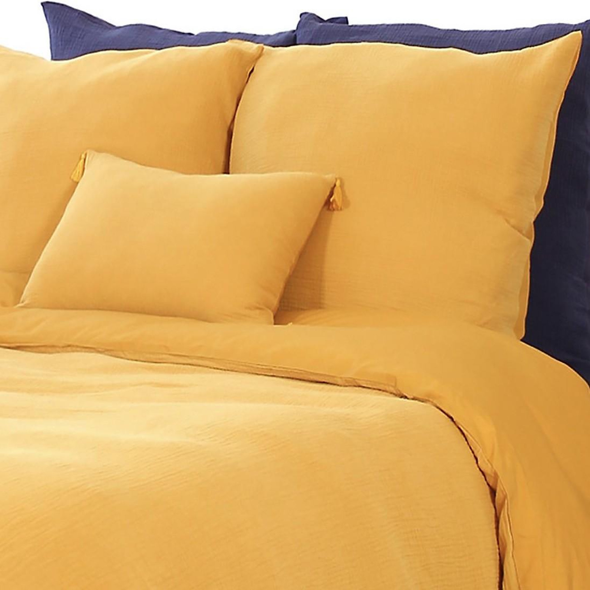 Voir la diapositive 3 : Home collection Parure housse de couette 100% gaze de coton