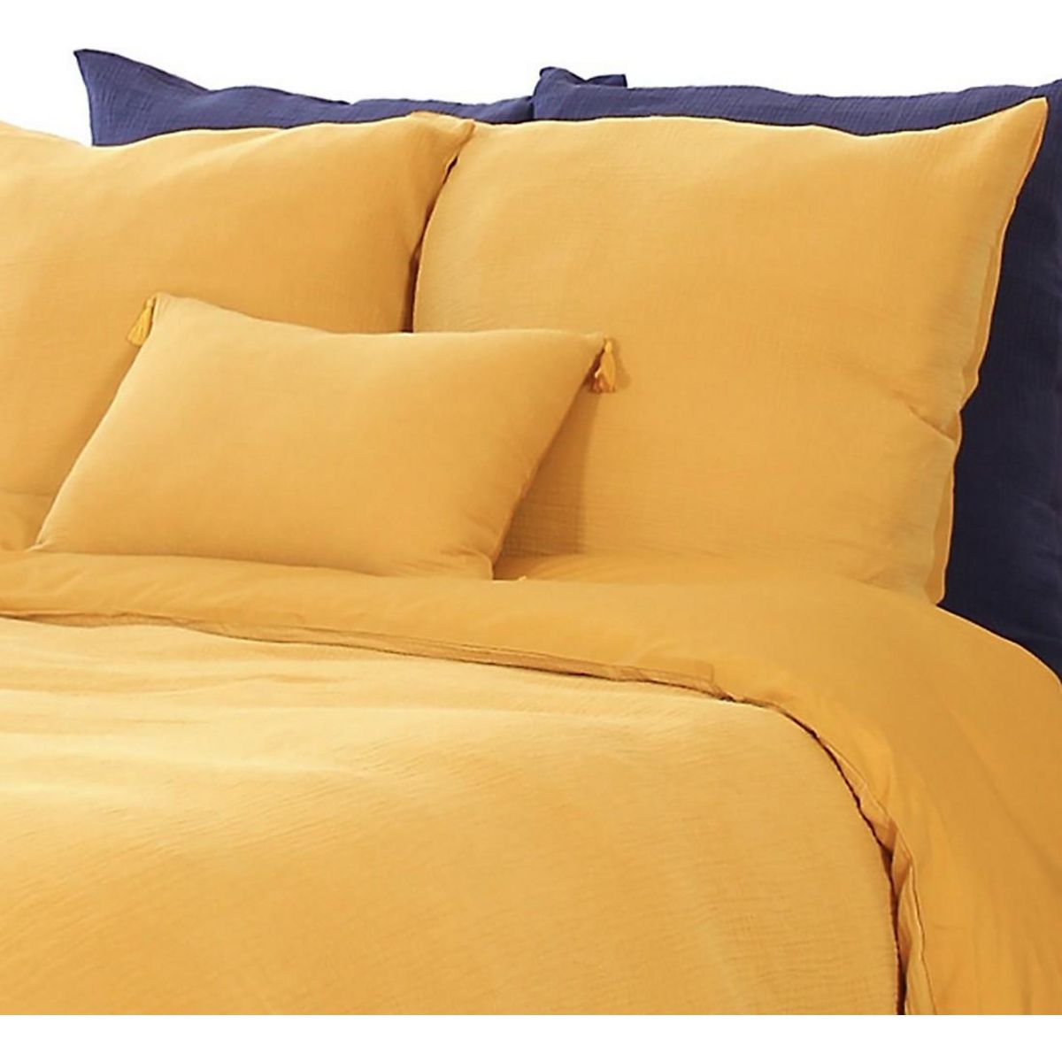 Home collection Parure housse de couette 100% gaze de coton