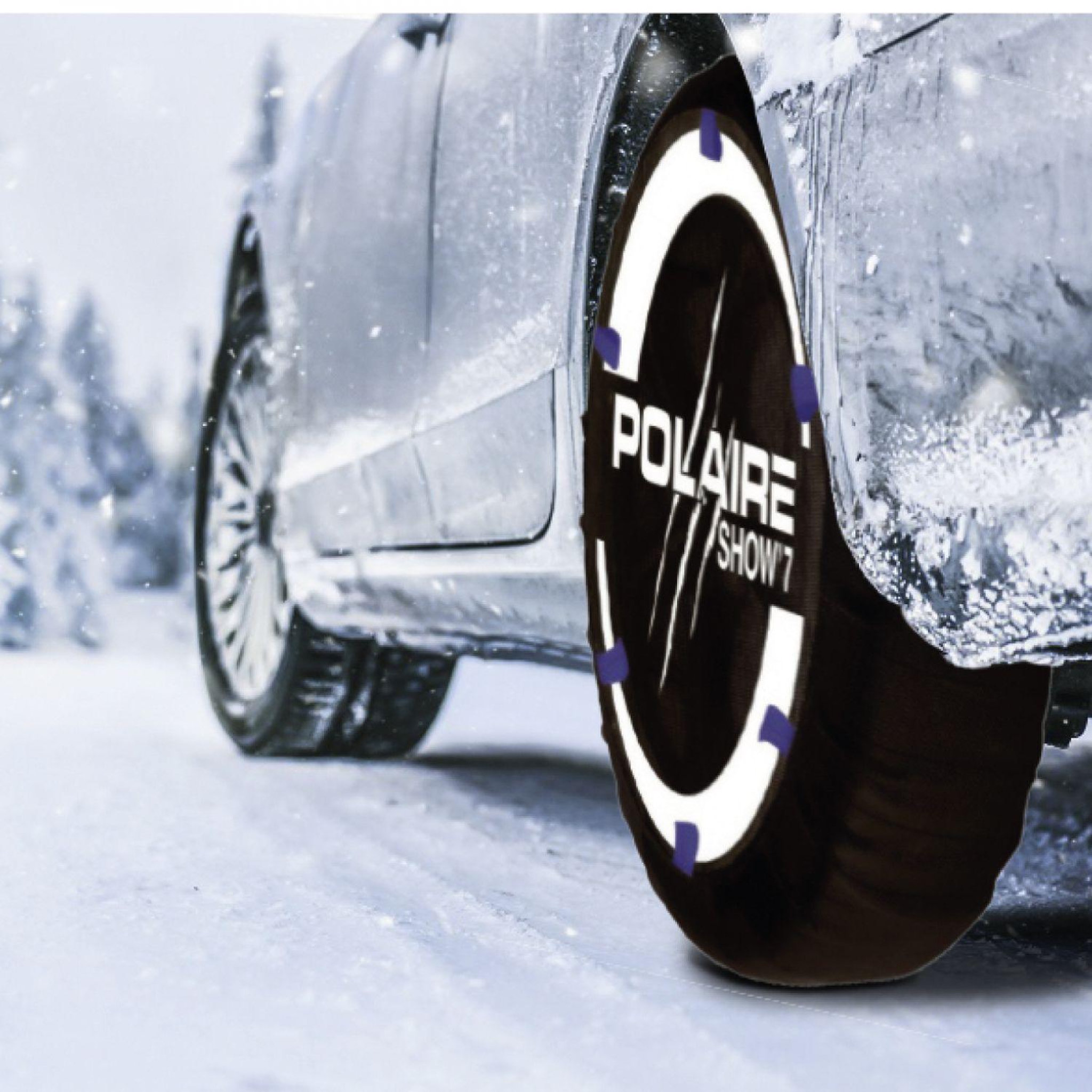 Voir la diapositive 3 : POLAIRE Chaussettes à neige, chaînes textile pour voiture - SHOW' 7 - S84