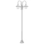 VIDAXL Lampadaire de jardin E27 220 cm Aluminium 3 lanternes Blanc