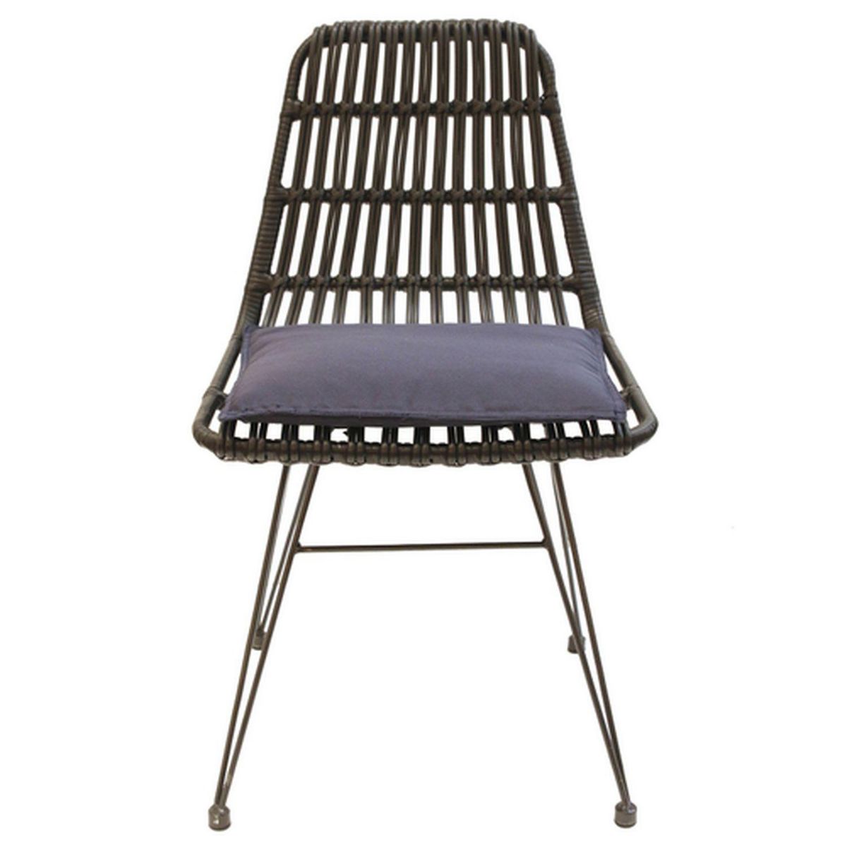 The Home Deco Factory Chaise de jardin tressée design ethnique Surabaya