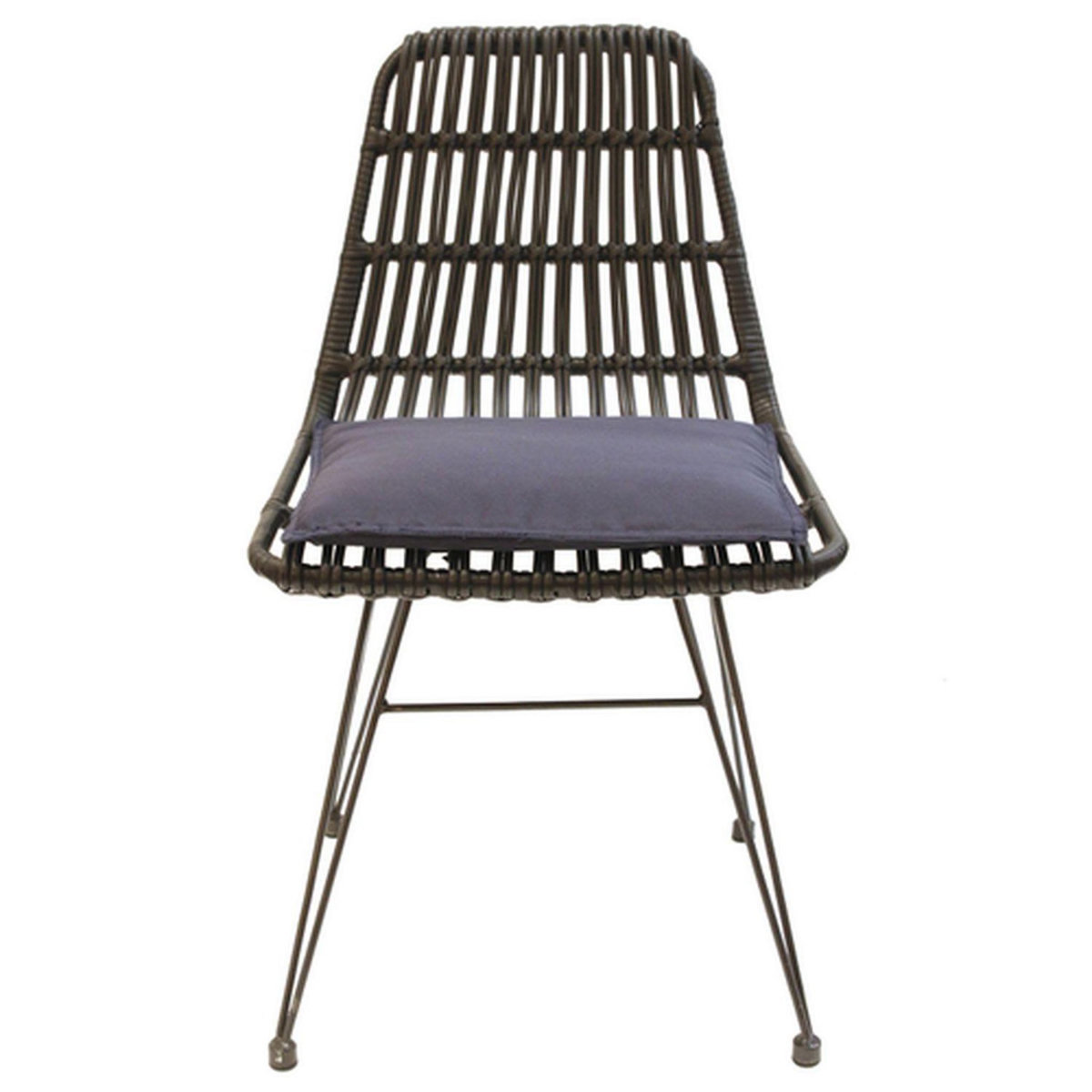 The Home Deco Factory Chaise de jardin tressée design ethnique Surabaya