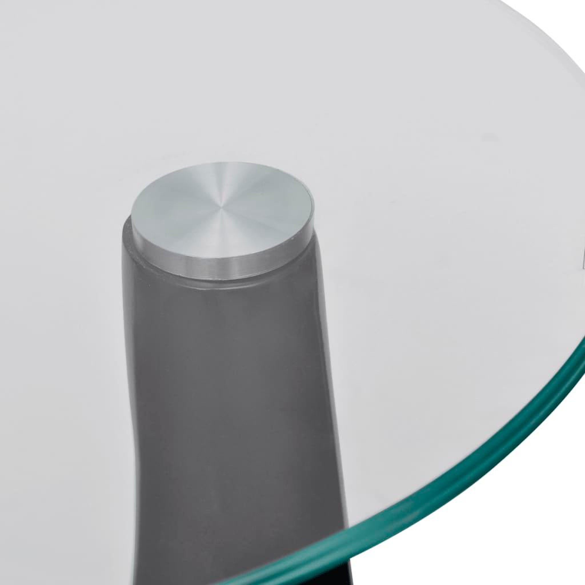 Voir la diapositive 5 : VIDAXL Table basse avec dessus de table en verre rond Noir brillant
