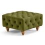 Voir la diapositive 3 : LISA DESIGN Walter - pouf chesterfield en velours - pieds bois