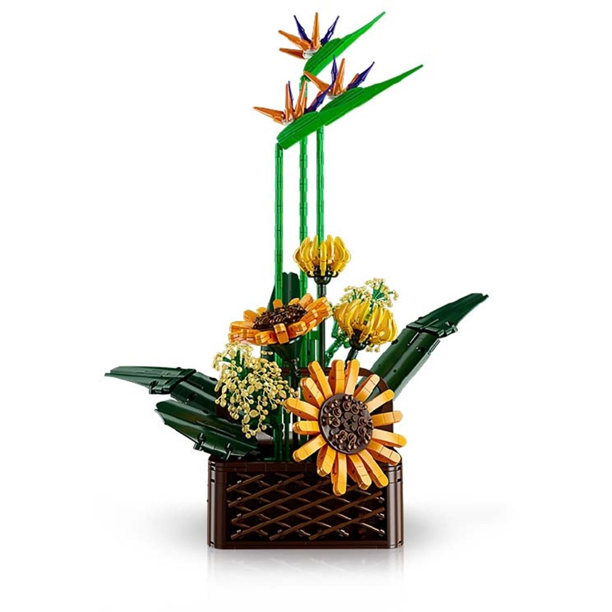 Voir la diapositive 2 : MOULD KING Bouquet de fleurs d'oiseaux de paradis Ensemble de construction