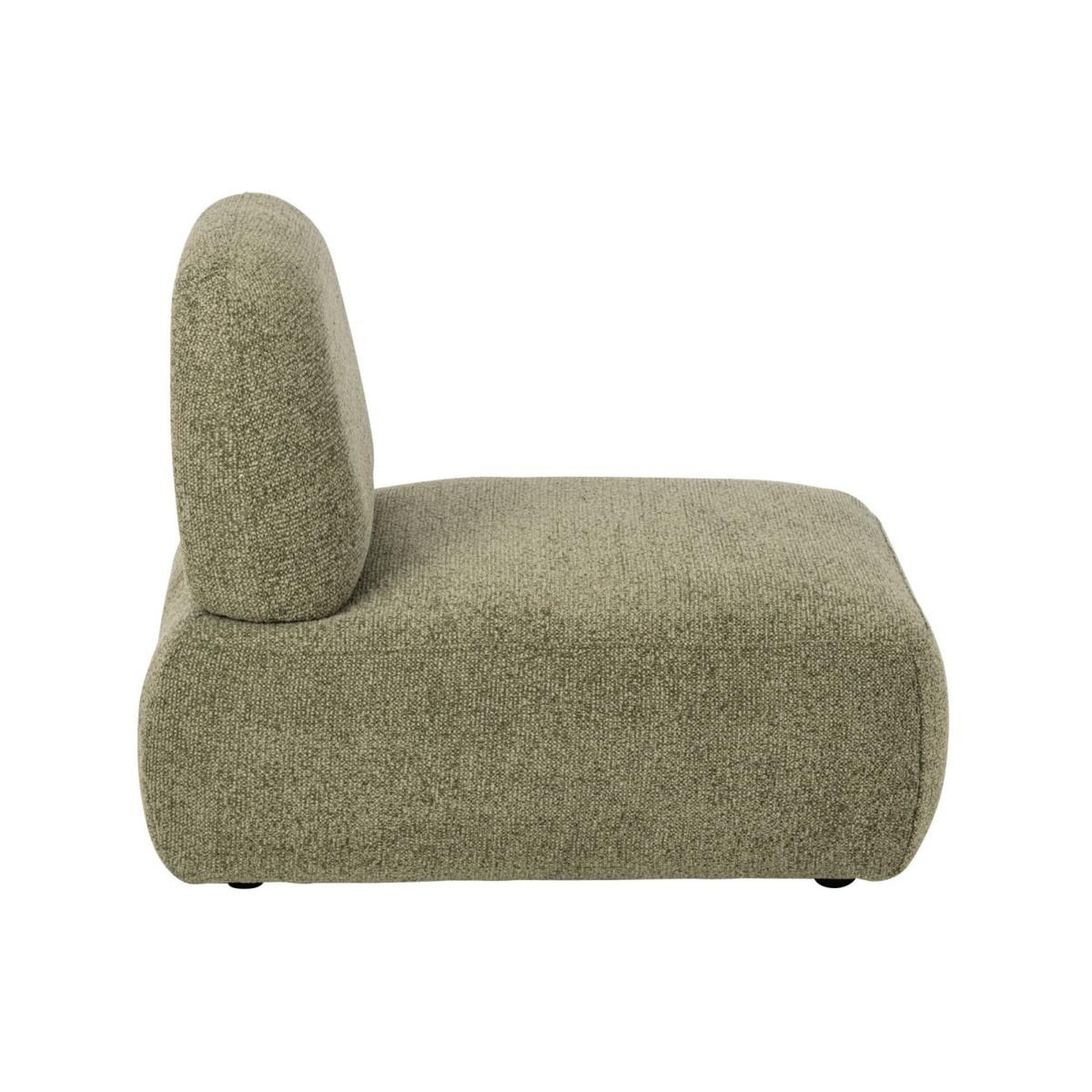 Voir la diapositive 3 : J-LINE Module de canapé  margo  95cm vert