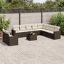 Voir la diapositive 1 : VIDAXL Salon de jardin et coussins 11 pcs marron resine tressee