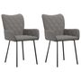 Voir la diapositive 2 : VIDAXL Chaises a manger lot de 2 gris clair tissu