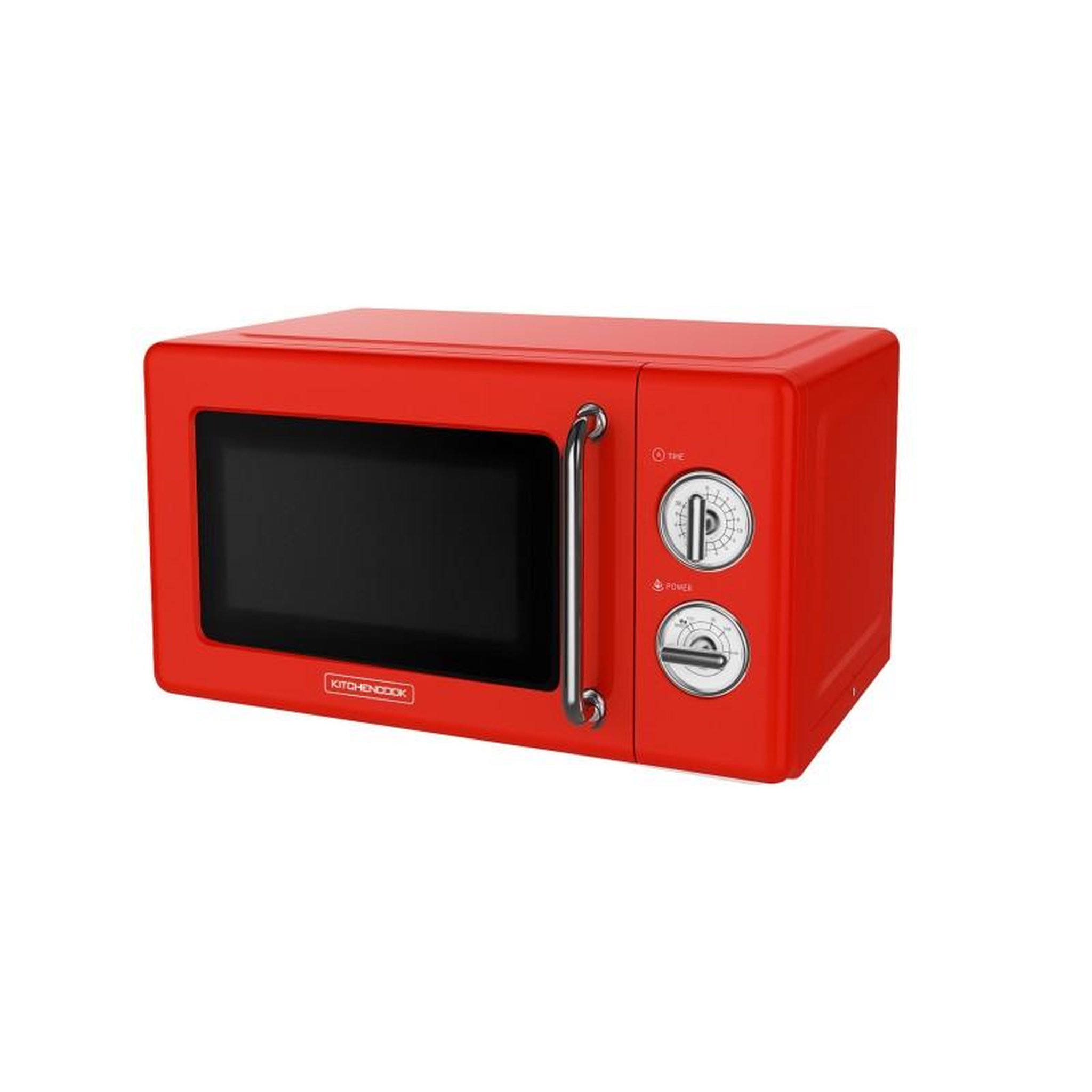 Voir la diapositive 2 : KITCHENCOOK Kitchencook - kmo20 retro red - micro-ondes 20l rétro - 700w - commandes mécaniques