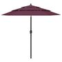 Voir la diapositive 1 : VIDAXL Parasol de jardin a 3 niveaux mat en aluminium rouge bordeaux