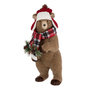 Voir la diapositive 1 : Paris Prix Statue Ours de Noël  Bonnet  75cm Marron