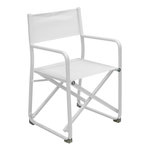 Proloisirs Fauteuil metteur en scène pliant - SCENARIO - Aluminium époxy blanc - Toile TPEP blanc