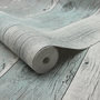 Voir la diapositive 3 : Noordwand Noordwand Papier peint Topchic Wooden Planks Gris et bleu