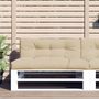 Voir la diapositive 1 : VIDAXL Coussins de palette lot de 2 beige tissu