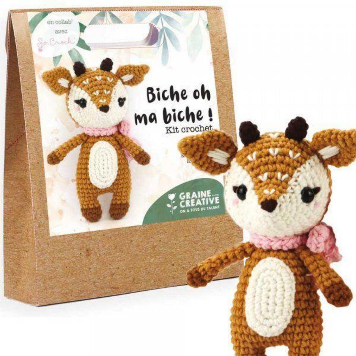 Graine créative Kit crochet amigurumi Biche 170mm