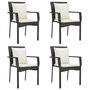 Voir la diapositive 4 : VIDAXL Ensemble a manger de jardin coussins 5pcs Noir Resine tressee