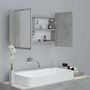 Voir la diapositive 6 : VIDAXL Armoire de salle de bain à miroir LED Gris béton Acrylique