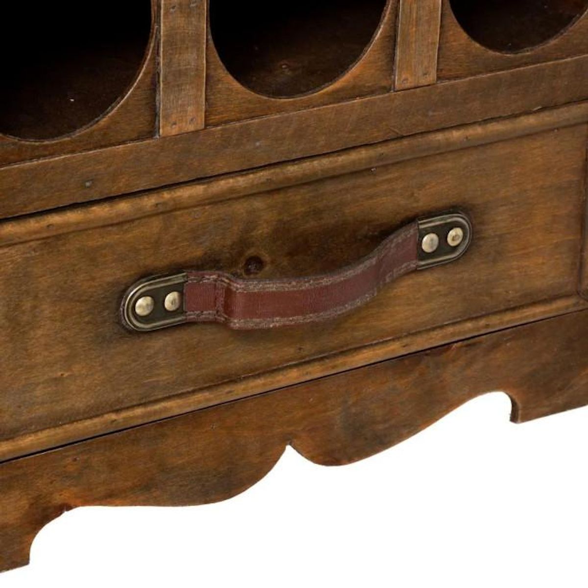 ATMOSPHERA Range-Bouteilles en Bois  Bar  58cm Marron