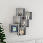 VIDAXL Etagere murale cube Gris beton 78x15x93 cm Bois d'ingenierie