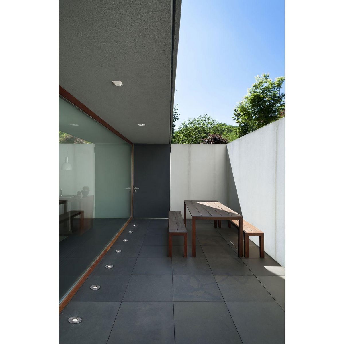 GLOBO Luminaire extérieur en inox rond - Diam. 11 cm - Gris