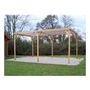 Voir la diapositive 4 : Hisense Pergola en bois thermo chauffé 15.10 m² avec couverture pvc - th3051s2