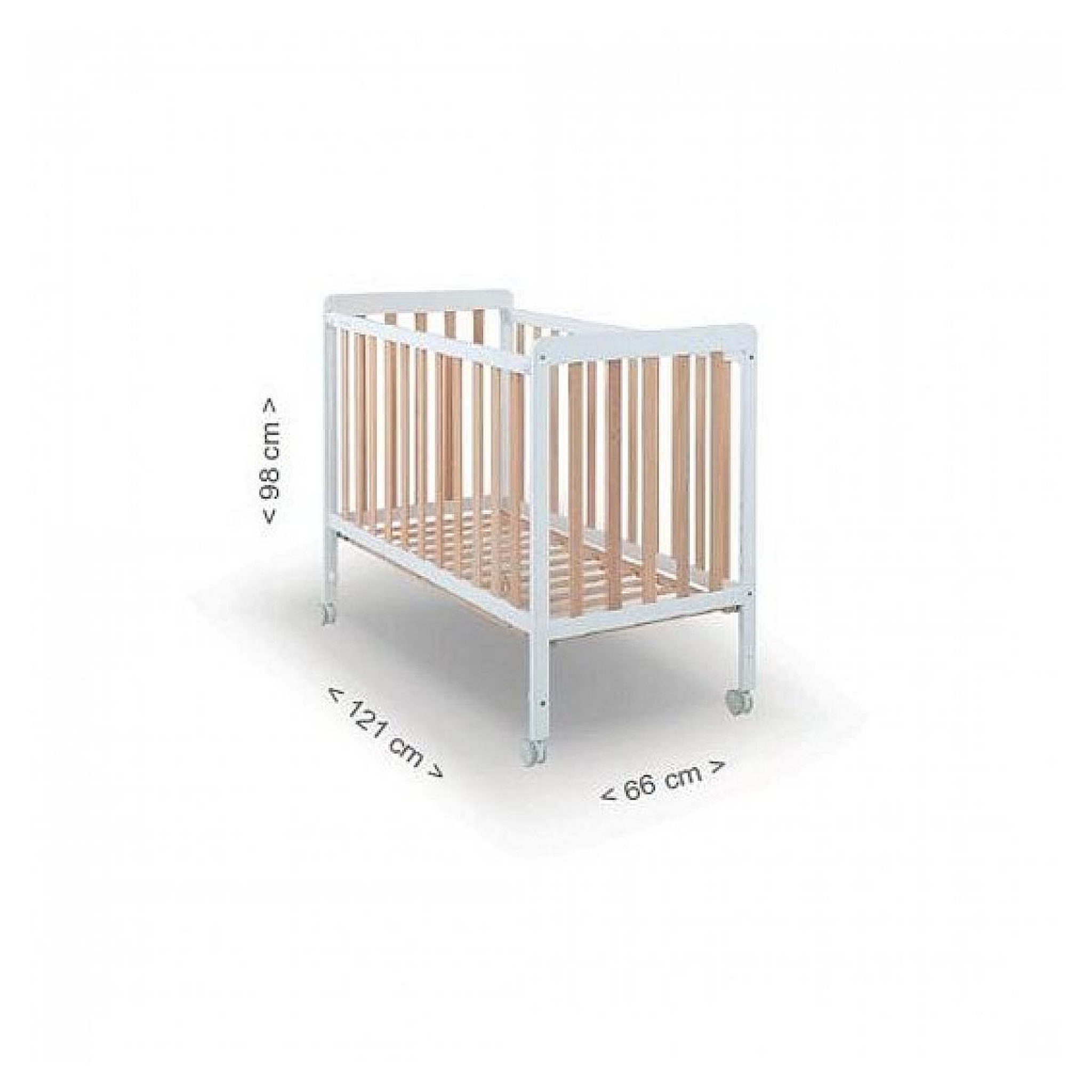 Voir la diapositive 2 : MICUNA Lit 120x60 Nordika Blanc/Waterwood