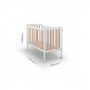 Voir la diapositive 2 : MICUNA Lit 120x60 Nordika Blanc/Waterwood