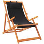 Voir la diapositive 3 : VIDAXL Chaises de plage pliables lot de 2 noir tissu