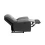 Voir la diapositive 7 : Fauteuil relax électrique tissu pu  et microfibre coloris gris/noir  HELENA