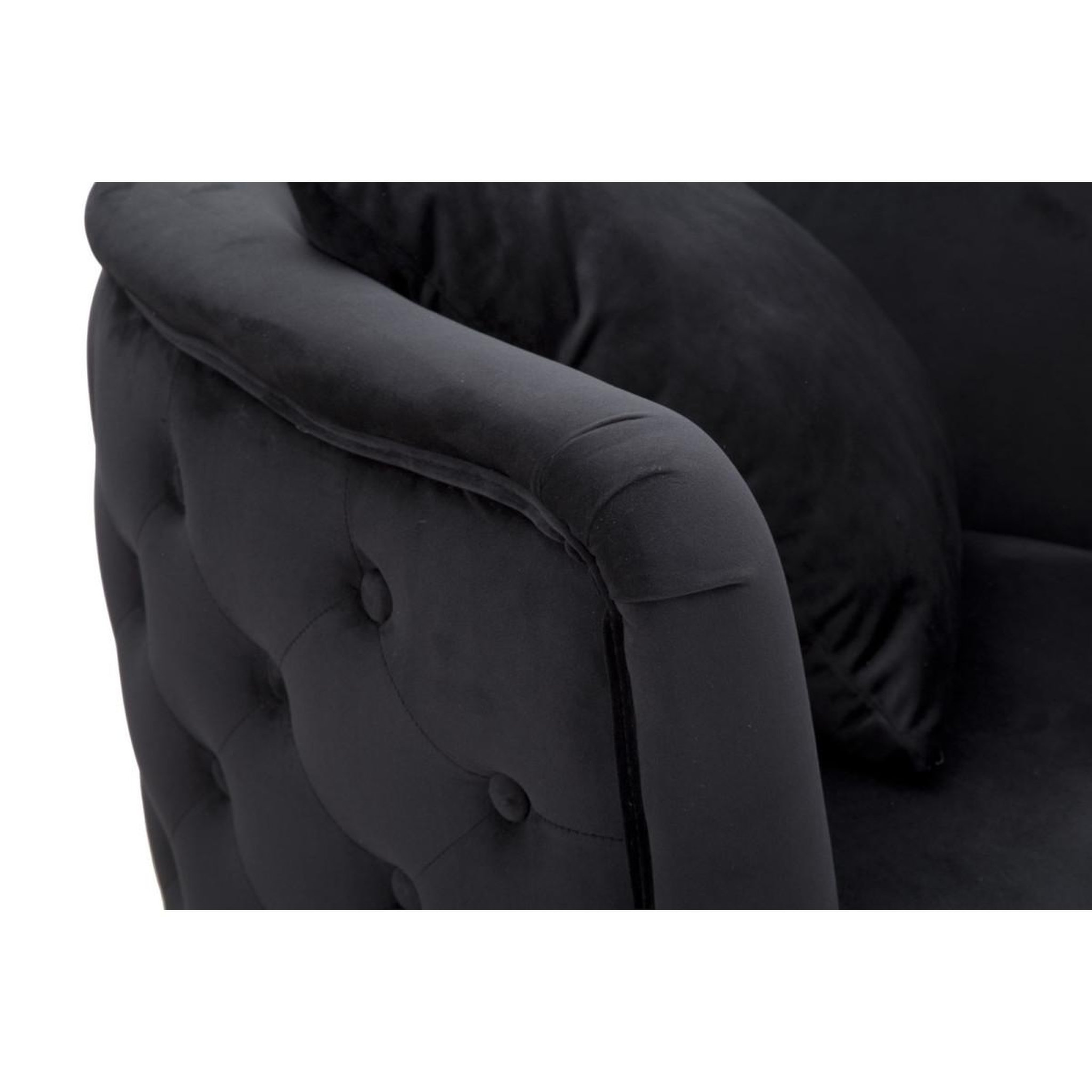 Voir la diapositive 6 : Paris Prix Fauteuil en velours  bucarest  76cm noir