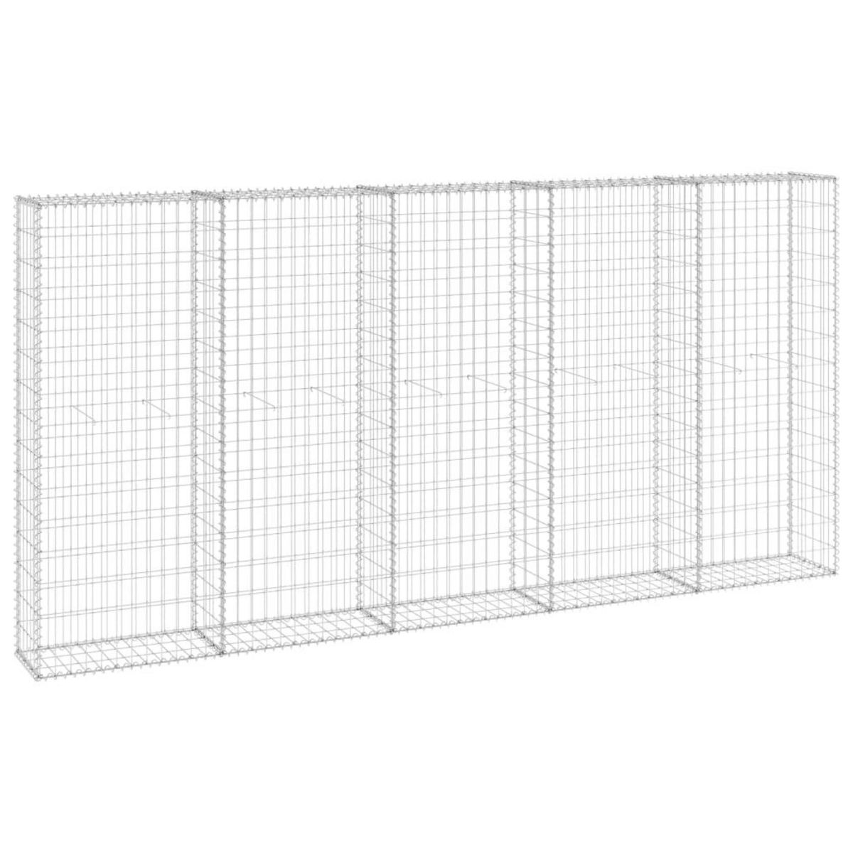 VIDAXL Mur en gabion avec couvercles Acier galvanise 300x30x150 cm