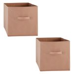 FIVE Lot de 2 boîtes de rangement en tissu MIX N' MODUL. Coloris disponibles : Rose